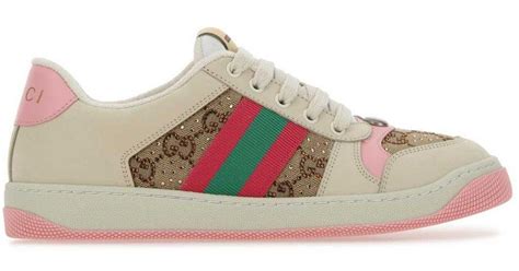 silver gucci sneakers men|Gucci screener sneakers with crystals.